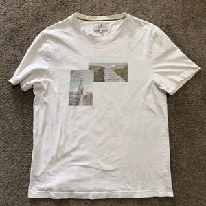 Larsson & Co Spirit of Scandinavia White Graphic Print T Shirt Mens‎